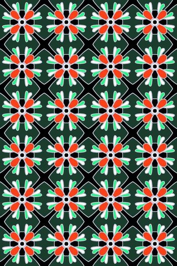 521110-民族风新古典伊斯兰瓷砖花纹女装华亿平台