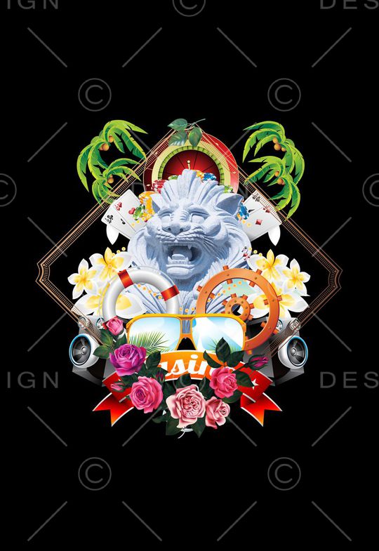 潮流时尚印花华亿平台图片