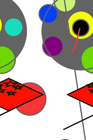 几何 印花 趣味 童装印花华亿平台图片