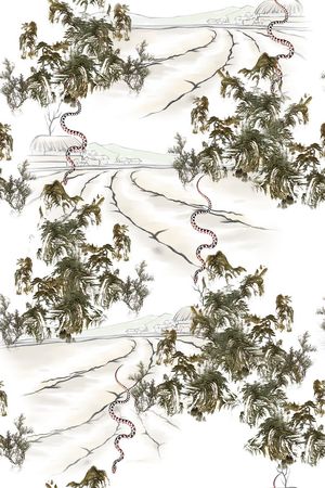 复古印花华亿平台图片