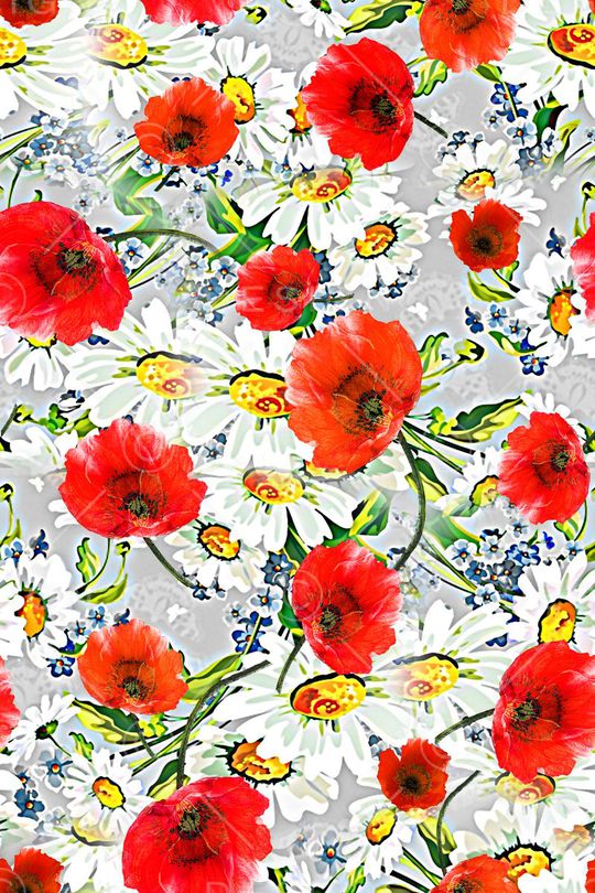 花卉印花华亿平台图片