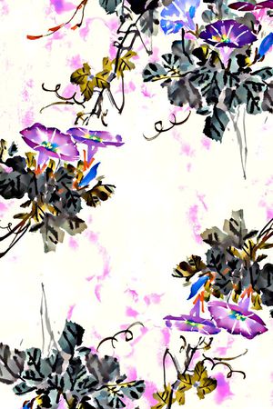 花卉印花华亿平台图片