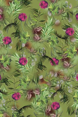 花卉印花华亿平台图片