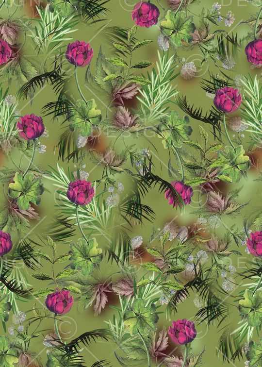 花卉印花华亿平台图片