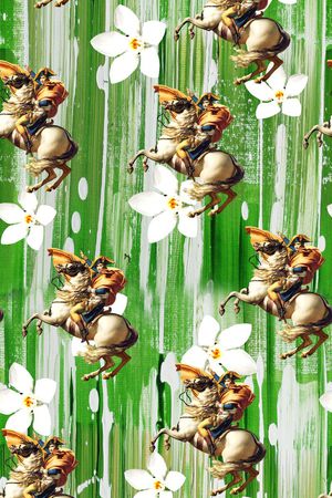 花卉 马 人印花华亿平台图片