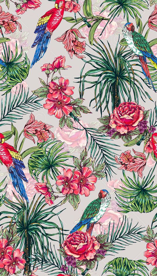 热带风情印花华亿平台图片