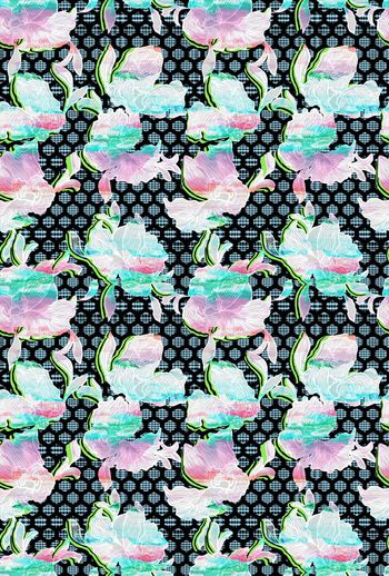 521493-白线大花＋几何