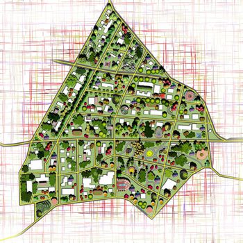 521497-城市手绘地图创意华亿平台