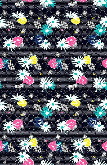 521500-彩色小花＋肌理底