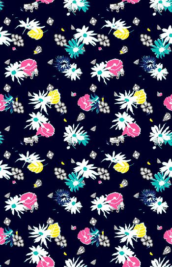 521502-彩色小花＋肌理底