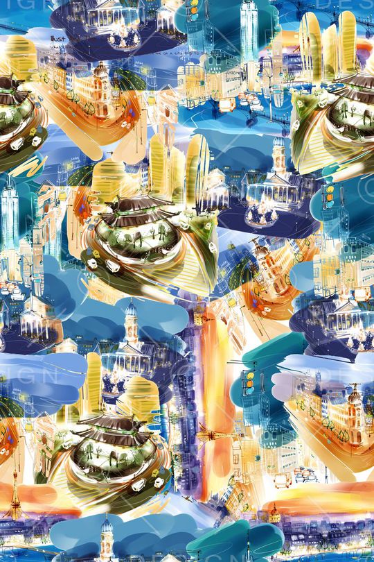 手绘印花华亿平台图片