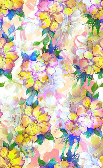 521640-欧美流行时尚梦幻橙色花 女装连衣裙