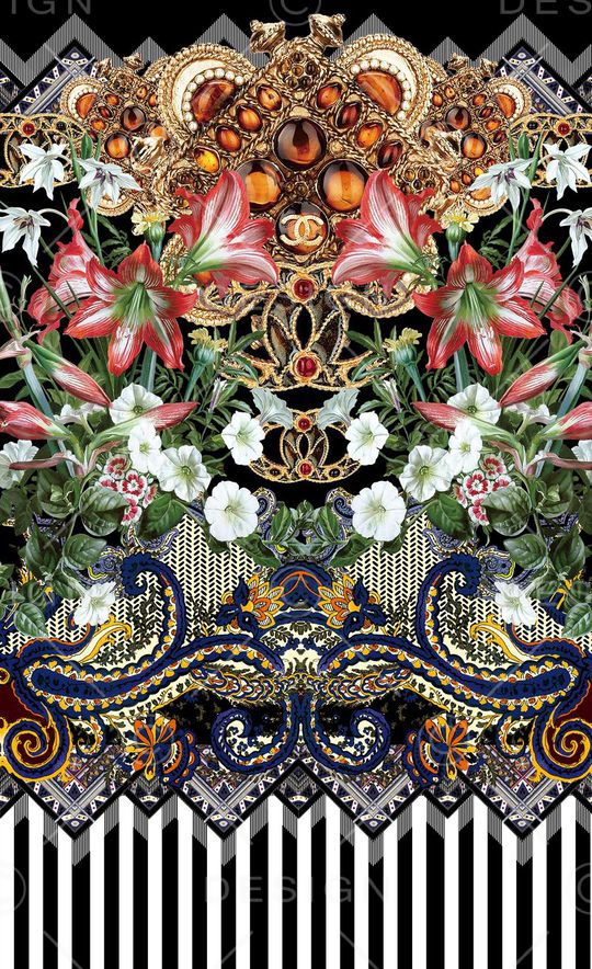 潮流时尚印花华亿平台图片