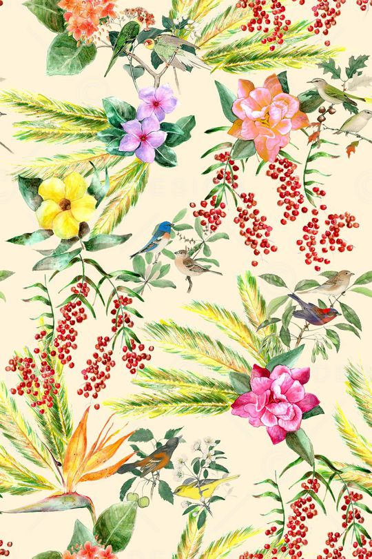 田园风印花华亿平台图片