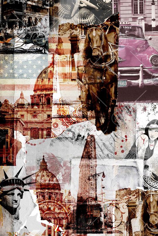 拼贴印花华亿平台图片