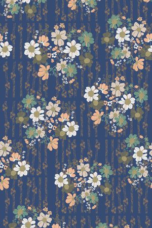 复古小花印花华亿平台图片