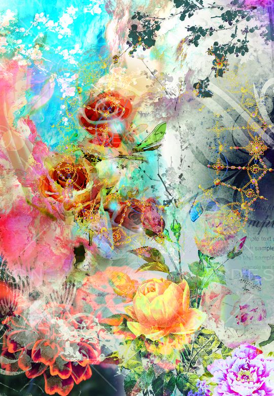 抽象印花华亿平台图片