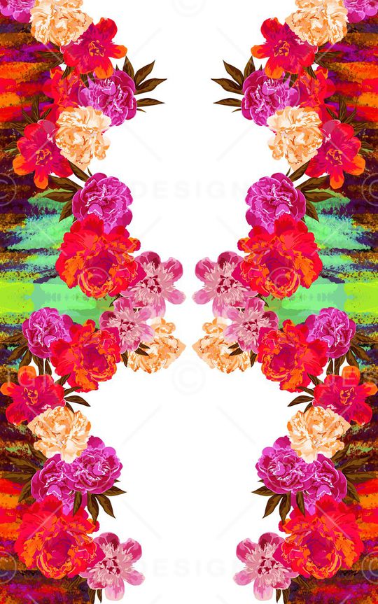 花卉印花华亿平台图片