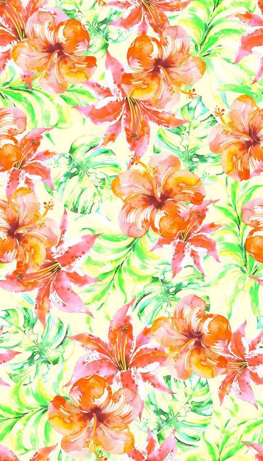 热带风情印花华亿平台图片