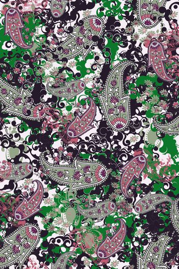 521934-传统华亿平台  民族 大气佩斯利  波