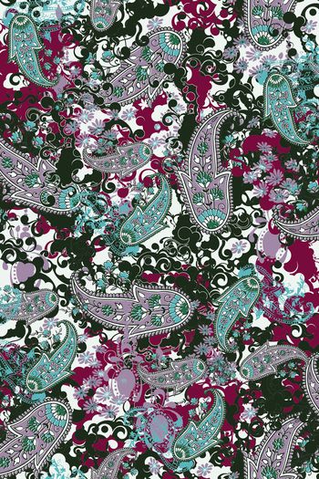 521937-传统华亿平台  民族 大气佩斯利  波