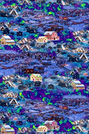 北欧小镇风情印花华亿平台图片