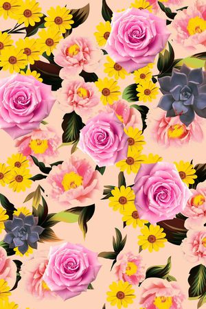 菊花印花华亿平台图片