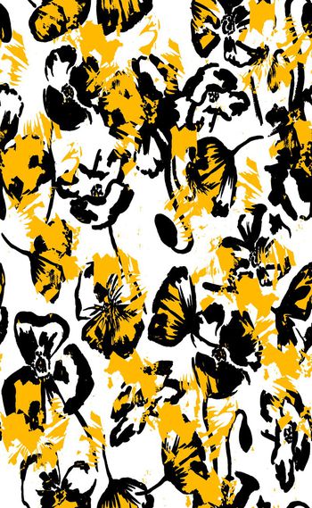 522123-欧美流行时尚简洁花卉 女装连衣裙