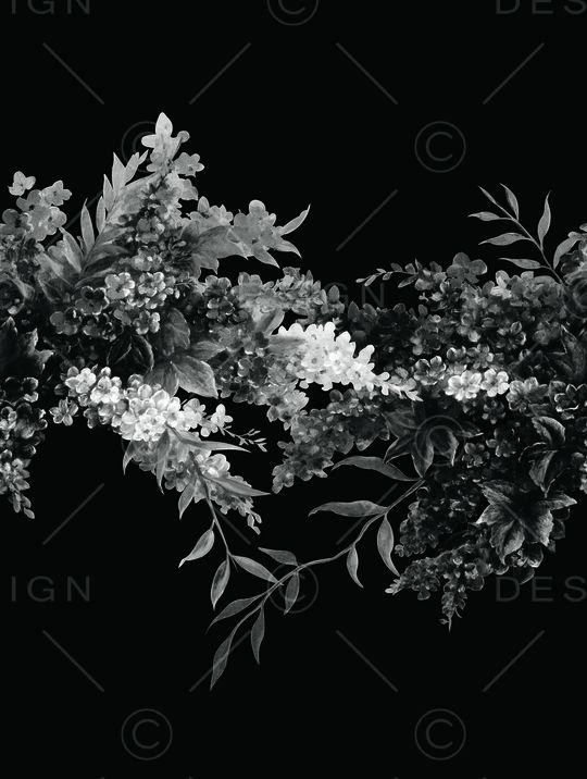 手绘花卉印花华亿平台图片