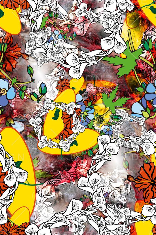 丝巾长巾印花华亿平台图片