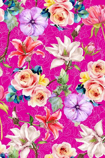 522402-清爽 水彩 手绘 花卉 草图 花卉