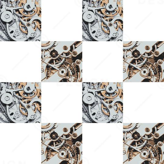 循环方格印花华亿平台图片