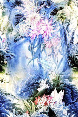 花卉印花华亿平台图片