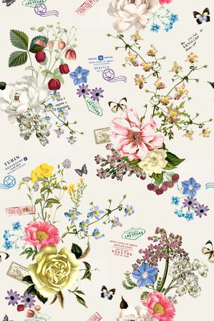 花卉印花华亿平台图片