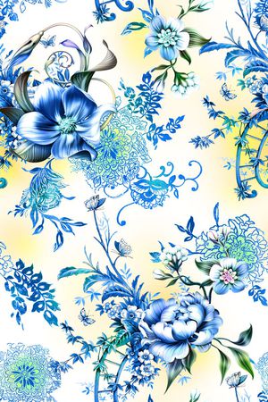 花卉印花华亿平台图片