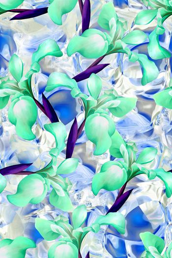 522496-超大写意花卉兰花高端女装华亿平台