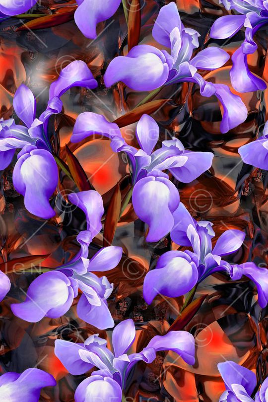 花卉印花华亿平台图片