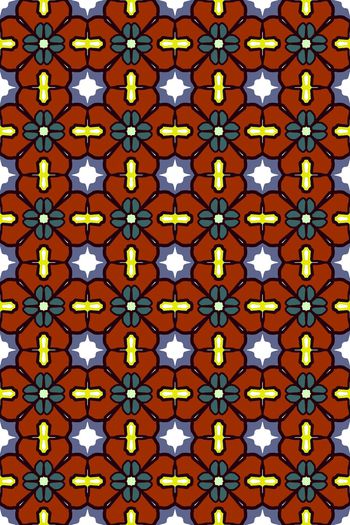 522511-复古风潮六七十年代几何格纹瓷砖艺术