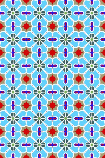 522514-复古风潮六七十年代几何格纹瓷砖艺术