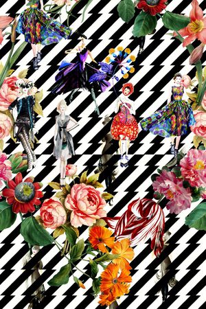 花卉印花华亿平台图片