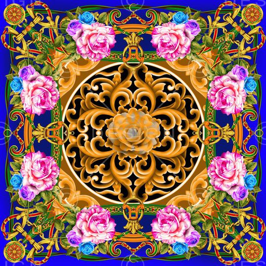 方巾印花华亿平台图片