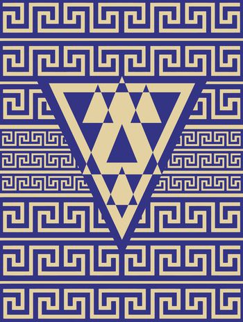 522534-几何回旋花边三角组合男装衬衣T-S