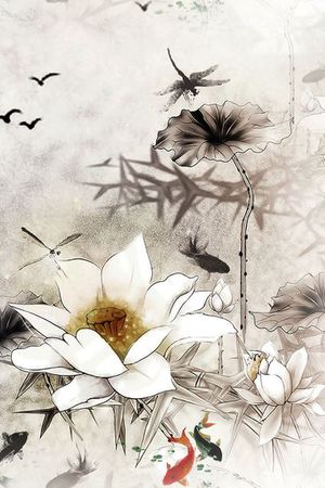 风景颜料画印花华亿平台图片