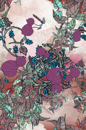 花卉印花华亿平台图片