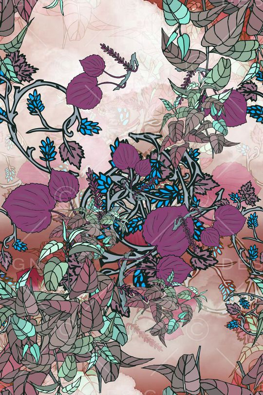 花卉印花华亿平台图片