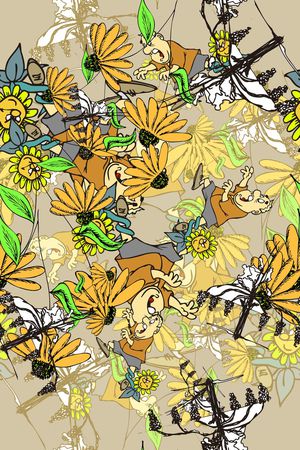 花卉印花华亿平台图片