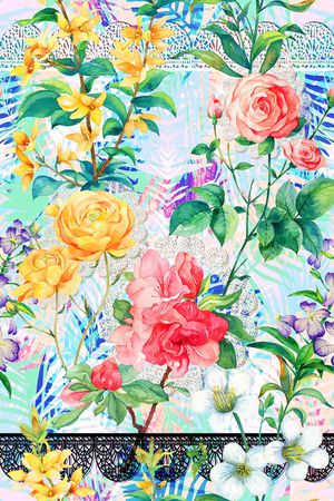 民族田园风印花华亿平台图片