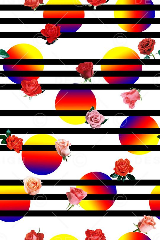 写意波点印花华亿平台图片