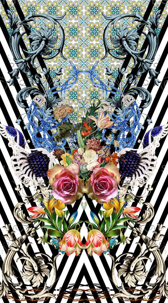 花卉印花华亿平台图片