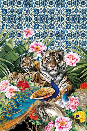 潮流时尚印花华亿平台图片